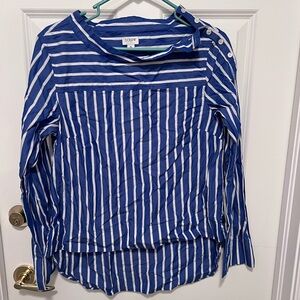 J. Crew Blue and White Button Down Shirt